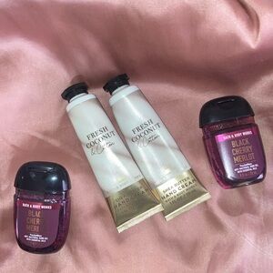 Bath & Body Works Fresh Coconut & Cotton and Black Cherry Merlot Set